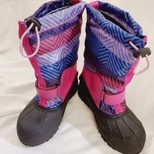 Columbia Youth Pink and Purple Powderbug Winter Boots